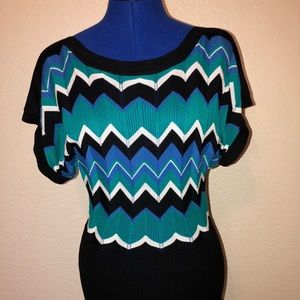 Belldini zigzag, knit sweater.